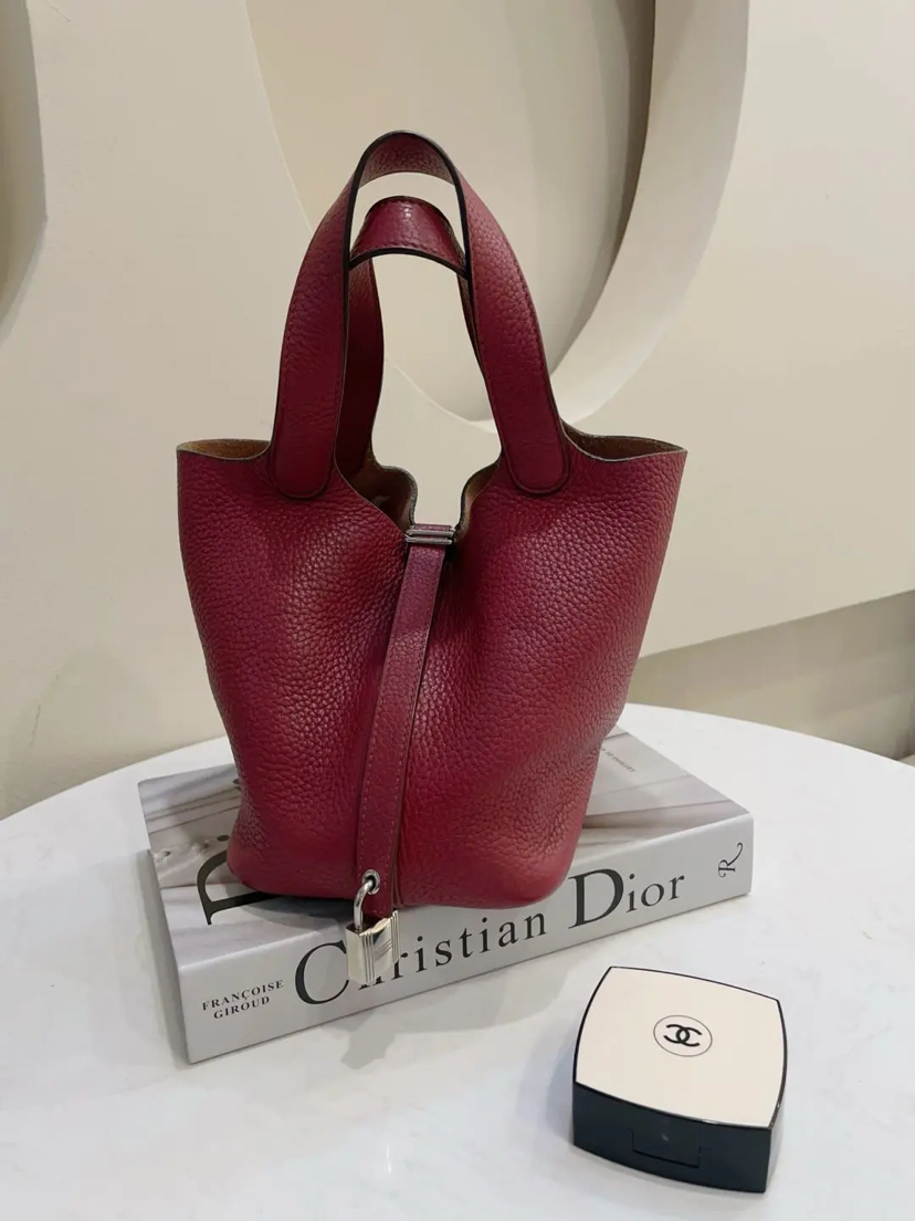 爱马仕 墨西哥粉 togo皮  菜篮子18 手提包