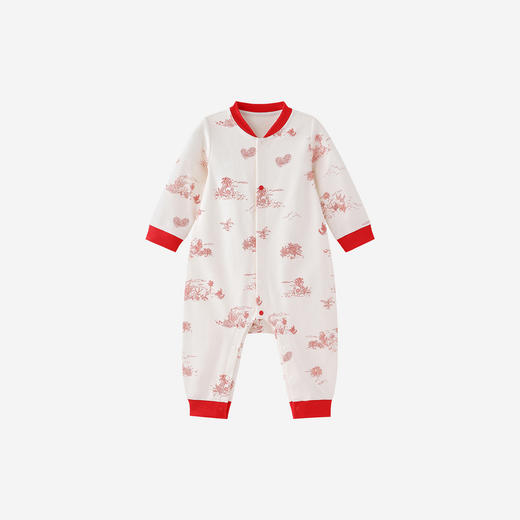 【10A抗菌+100%精梳棉】英氏婴儿连体衣宝宝哈衣宝宝四季爬服纯棉新生儿居家服 商品图4