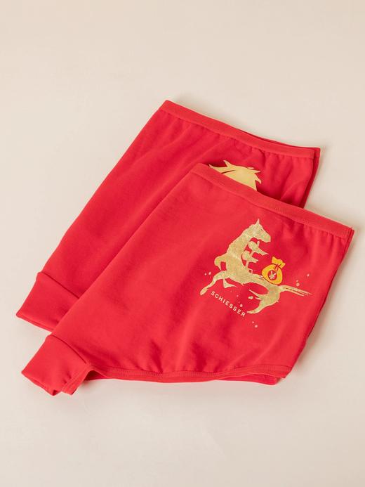 【马上有钱 马到成功鸿运连连】SCHIESSER德国舒雅女士马年新款鸿运裤亲肤透气中腰平角底裤31/25572T 商品图4