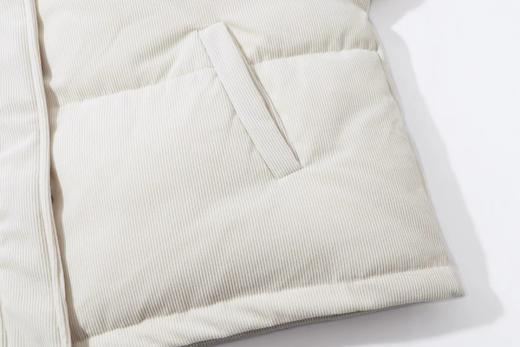 D121671贴布刺绣大口袋女款立领条绒鸭绒羽绒服 商品图8