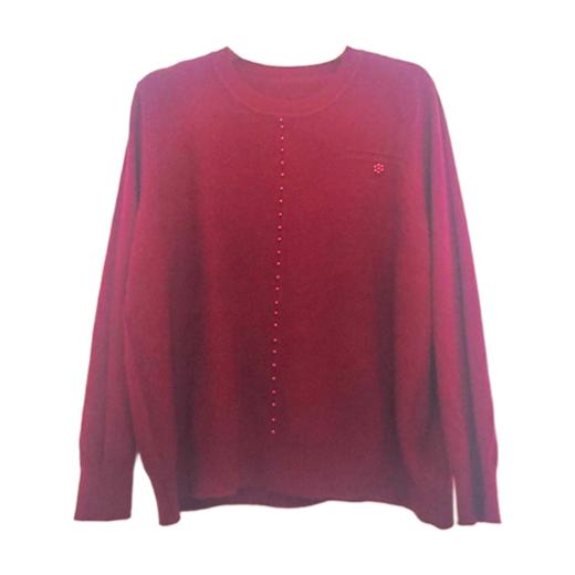 VIVIAN LIU薇薇安刘C2556302秋女装新款时尚圆领钉珠宽松毛衣 商品图4