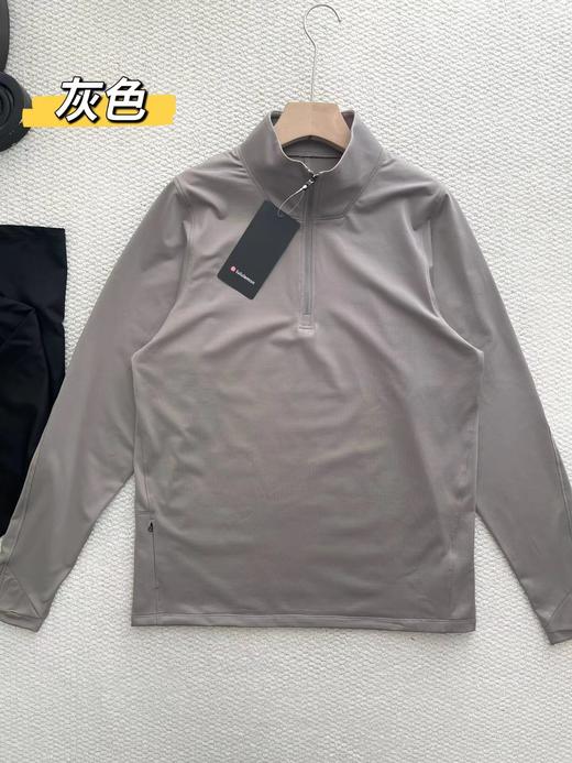 D121631冬款半拉链卫衣男士百搭休闲拉绒长袖运动衫 商品图3