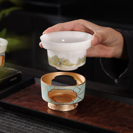 吴山有美·转金杯系列 非遗大师监制 认证专利 360°灵动旋转 可替换内杯 商品图5