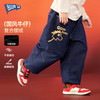 Bluem男童裤子牛仔裤加绒冬装儿童马年拜年服女童保暖宽松长裤【2601年服专场】 商品缩略图1