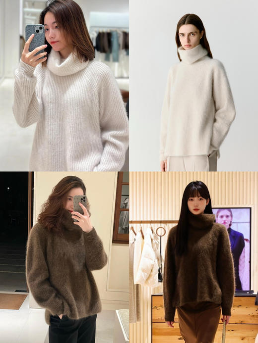 1216-1 断码亏清无退换 独家圆正 小禾强缩羊绒合股纱 重磅套头罩衫 保暖胜羽绒 商品图1