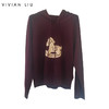VIVIAN LIU薇薇安刘D2566303冬女装新款连帽提花小马套头毛衫 商品缩略图0