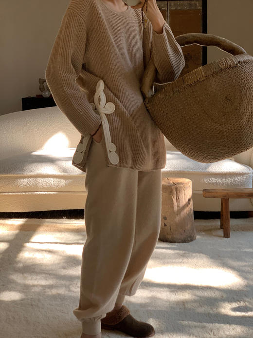 Cloud Dancer  |  超柔羊绒针织收脚裤｜温暖轻柔 商品图2