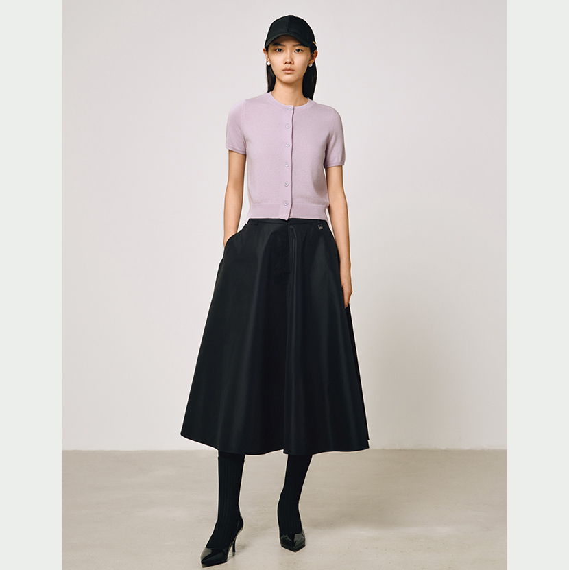 [补货]【JASON WU】(多色)25年新款羊毛羊绒解构短袖针织上衣开衫女