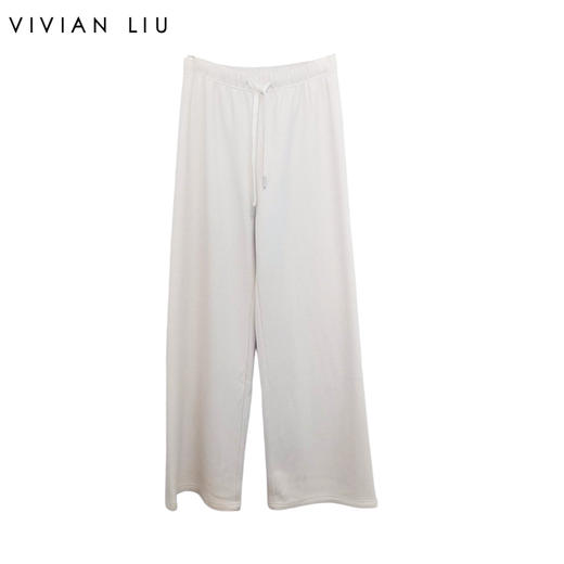 VIVIAN LIU薇薇安刘C2557502秋女装新款松紧腰系带直通长裤 商品图0