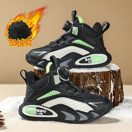 巴布豆男童棉鞋冬季加绒保暖儿童鞋子2025新款男孩防滑运动跑步鞋 商品图1