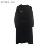 VIVIAN LIU薇薇安刘A2559309秋女装新款大翻领带胸针收腰长款大衣 商品缩略图0