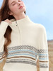 【百图lulu定制】【奶油毛衣】 费尔岛纹毛衣女秋冬经典提花针织衫可翻领柔软毛衫 商品缩略图5