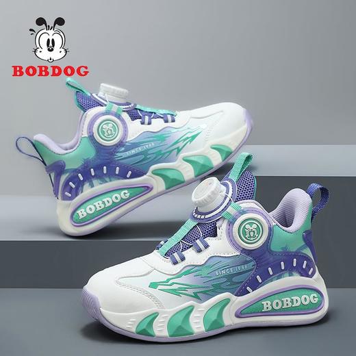 巴布豆男童鞋篮球鞋2025新款秋冬皮面儿童训练跑步运动鞋男孩轻便 商品图0