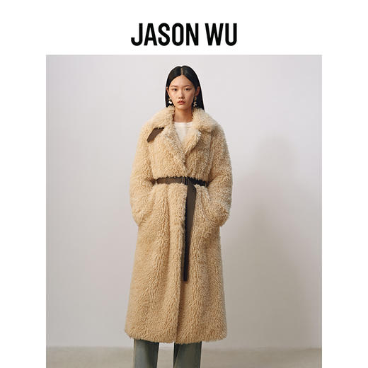 【JASON WU】(多色)秋冬新款环保皮草直身长大衣 环保皮草直身长大衣 商品图0