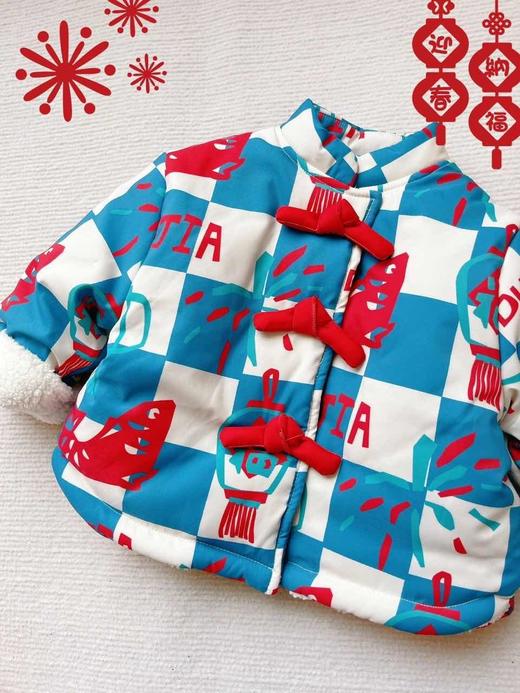 清仓[三层夹棉]男宝拜年服冬装儿童外套女童周岁礼服小童冬季过年童装F4DBN212 商品图9