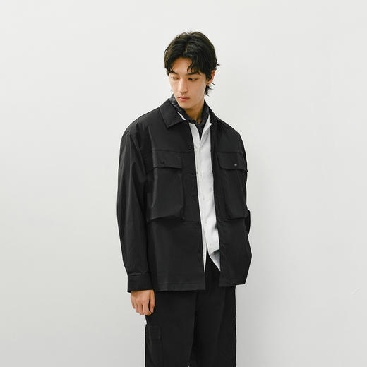 森马长袖衬衫男春季户外工装衬衣实用立体大口袋通勤上衣oversize 商品图2