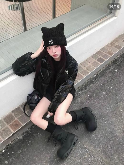 一店k ’▾‘ 𝙎𝙣𝙖𝙘𝙠 𝘾𝙖𝙩 🥨🧇被元气猫耳帽硬控！软软糯糯好可爱！非常显脸小！！25ss新款！KARINA同款秋冬保暖针织帽 商品图3