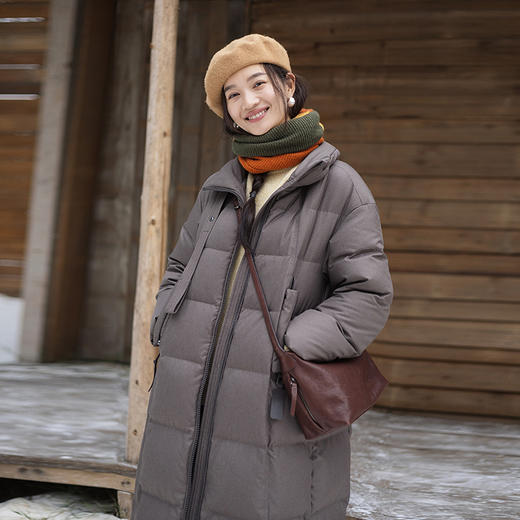 绽放/KSX017朵头层牛皮100%红棕斜挎包女式大容量2025时尚通勤 商品图0