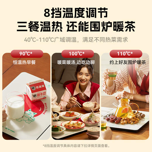 大宇2025新款折叠暖菜板饭菜保温板WB09PRO 商品图1