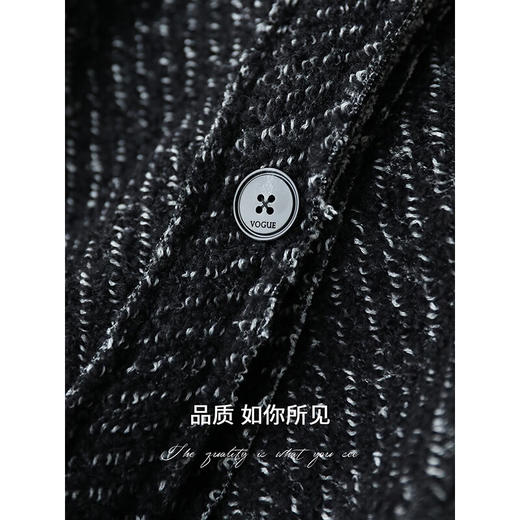 COCOBELLA轻奢羊毛大衣女秋冬质感通勤大廓形毛呢外套WL3210 商品图4