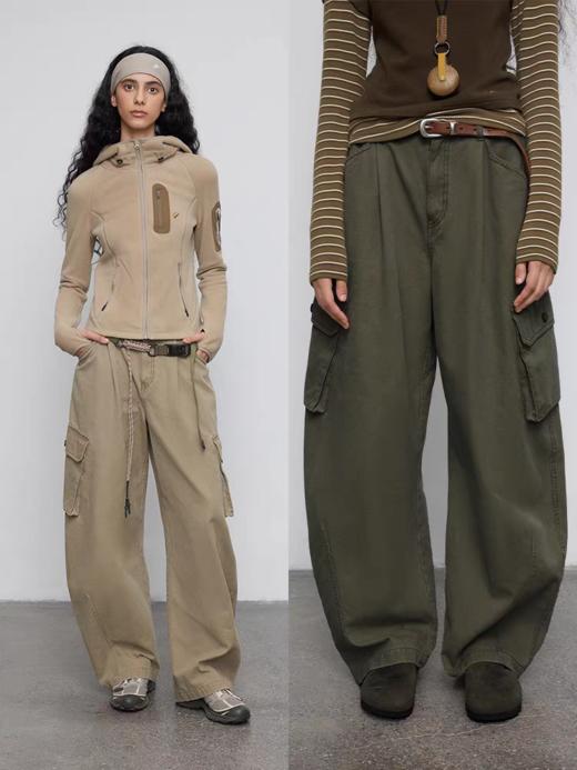 半圆/Q5113798/加绒宽松弯刀裤 商品图0