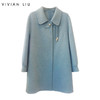 VIVIAN LIU薇薇安刘A2559313秋女装新款领口叶子装饰中长款大衣 商品缩略图0