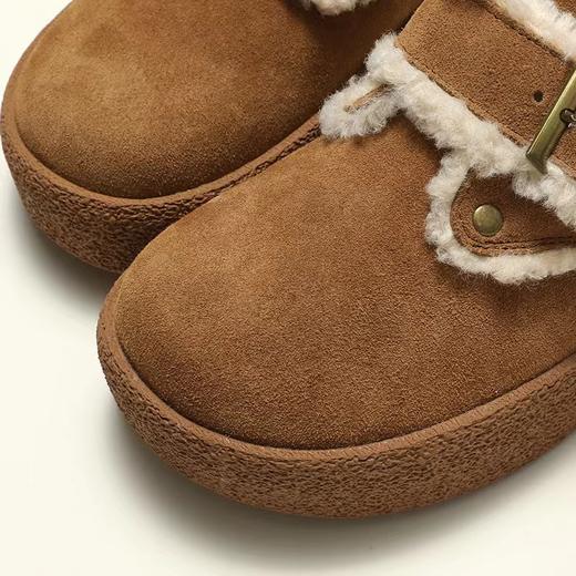 D121689加绒勃肯鞋女复古休闲百搭厚底毛毛女鞋 商品图7