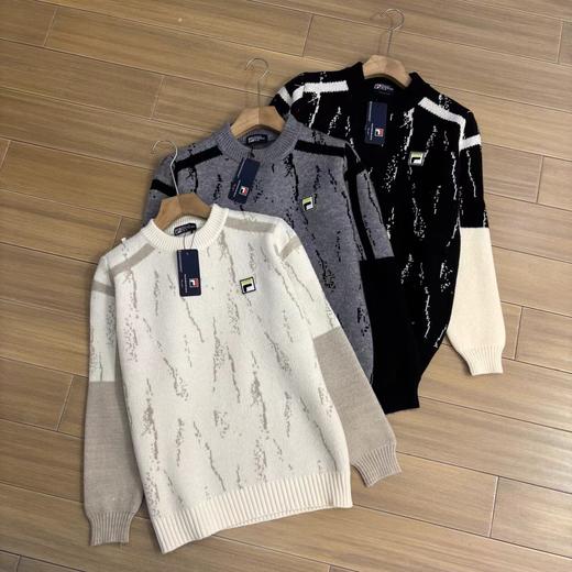 D121644时尚百搭立体绗缝纹理男士圆领针织衫毛衣 商品图0