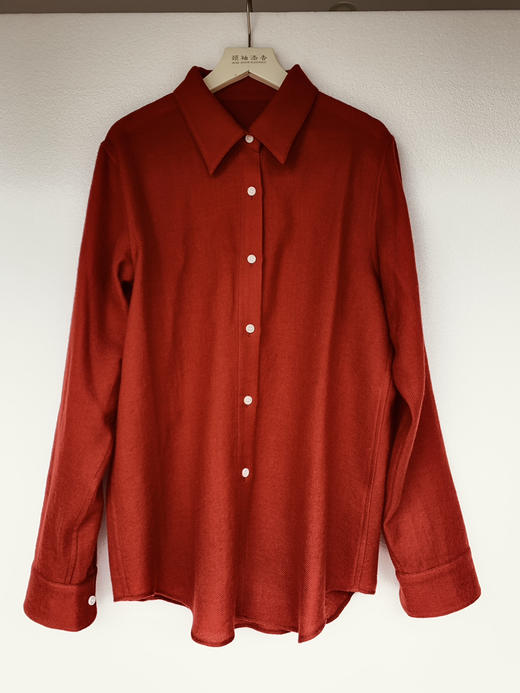 “冬日暖阳阳”氛围感100%羊毛衬衫 商品图1