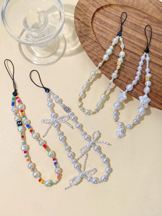 施华洛珍珠手机链 4款供选择 便携手机挂链配件 商品图6