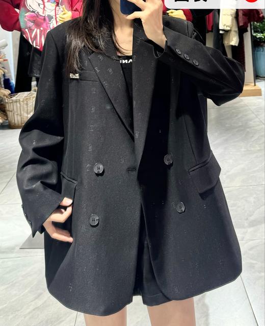 NC暗花简约百搭长袖西装51103（黑）冬季954011840321 商品图0