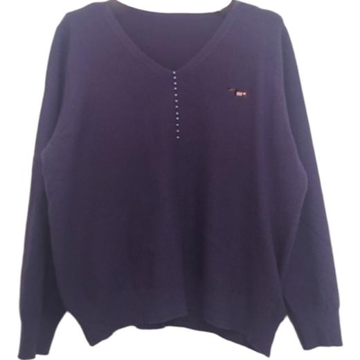 VIVIAN LIU薇薇安刘C2556303秋女装新款V领绣花小狗宽松毛衣 商品图4