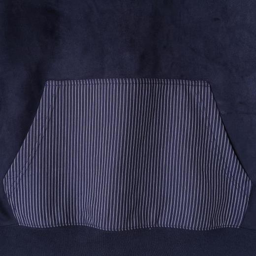 SDSA男士秋冬新款痞帅男装潮牌撞色条纹拼接连帽卫衣百搭时尚上衣 商品图2