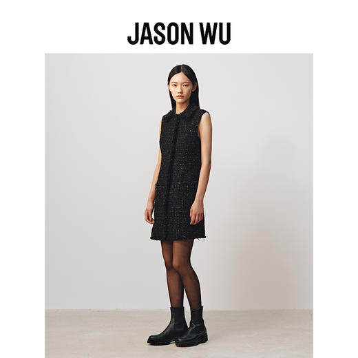 【JASON WU】秋冬新款羊毛粗花呢小香风简约百搭设计裙子长裙连衣裙 商品图2