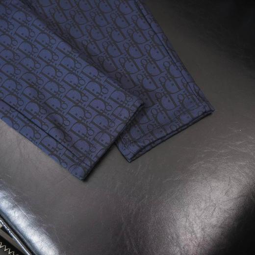 D1216100秋冬新款限定老花暗纹提花满印高街宽松直筒加绒休闲裤长裤 商品图12