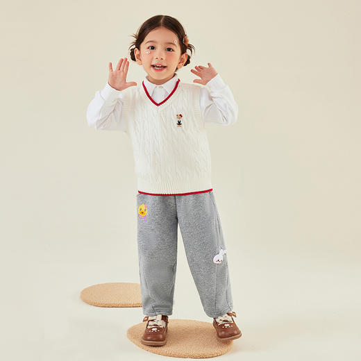 【抗菌加绒】B.Duck小黄鸭童装冬季针织长裤90-130 FF5673011 商品图7