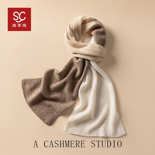 S.Y.C【云绒柔光】100 山羊绒通用简约百搭保暖围巾 商品图3