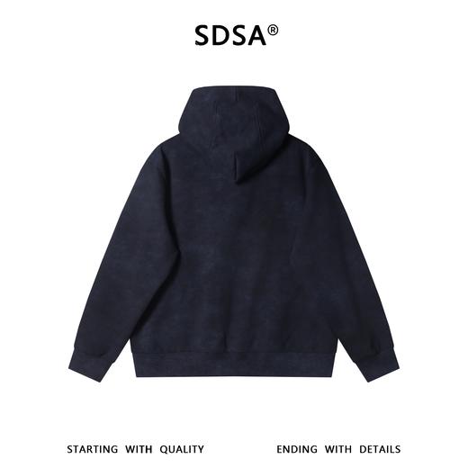 SDSA男士秋冬新款痞帅男装潮牌扎染斜拉链连帽卫衣外套百搭宽松 商品图4