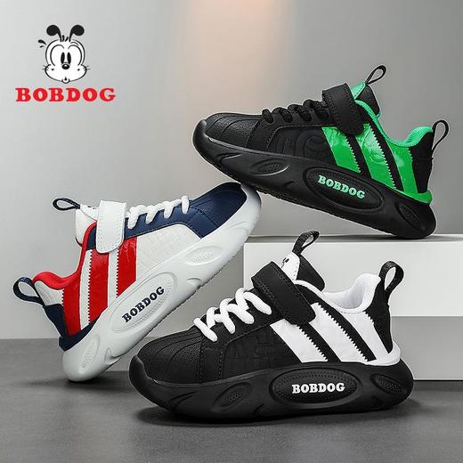 巴布豆童鞋男童鞋子2025新款秋冬皮面儿童运动鞋男孩中大童跑步鞋 商品图3