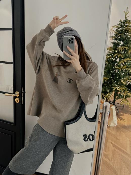 限定款涂鸦素描加绒卫衣 商品图9