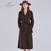 2025乔万尼新品冬100%羊毛复古暖棕鎏金格调系带羊毛大衣ED4A771 商品缩略图1