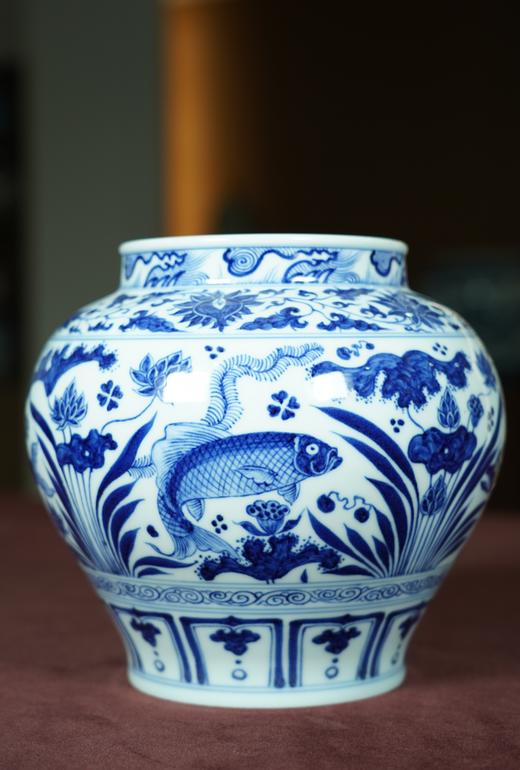 元青花鱼藻纹罐 商品图0