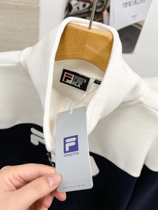 D121663简约大气有质感撞色拼接半拉链加绒卫衣 商品图6