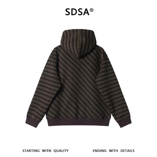 SDSA男士秋冬新款痞帅男装高街撞色斜纹按扣立领连帽卫衣百搭时尚 商品图4