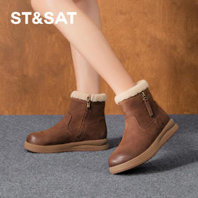 星期六复古擦色姜饼人雪地靴SSD411A256