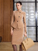 IWY/新款西装外套女气质名媛高级感卡其色雪尼尔职业装通勤两件套CS2580 商品缩略图1