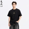 ONIARAI/鬼洗26春季新品黑金拓印风马纹线条分割短袖T男 B840293 商品缩略图2