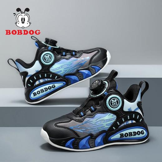 巴布豆男童鞋篮球鞋2025新款秋冬皮面儿童训练跑步运动鞋男孩轻便 商品图3