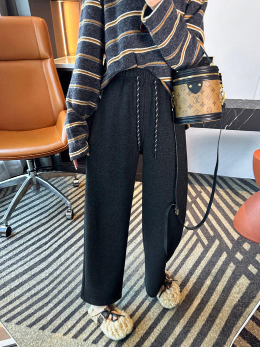 一条过冬！ 加绒加厚醋酸羊毛阔腿裤！ 商品图0