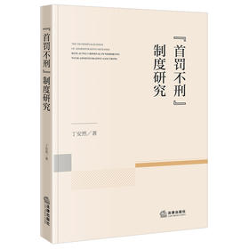 “首罚不刑”制度研究 丁安然著 法律出版社